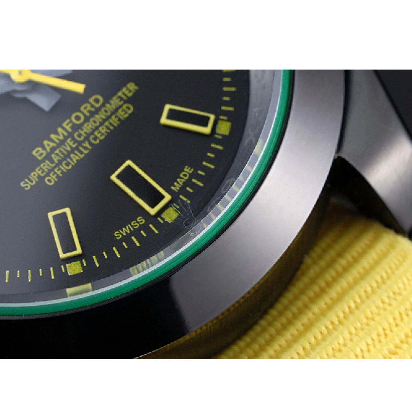 Aaa replica Milgauss 621999 Strap Nylon Yellow Rolex Bamford 0522